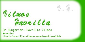 vilmos havrilla business card